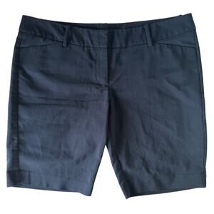 Mossimo Women's 10" Mid Rise Shorts Stretch Extensible Flat Front Size 16 Black